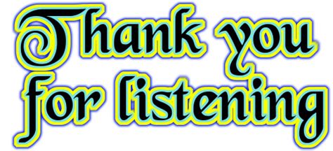 Thank you for listening logo. Free logo maker.