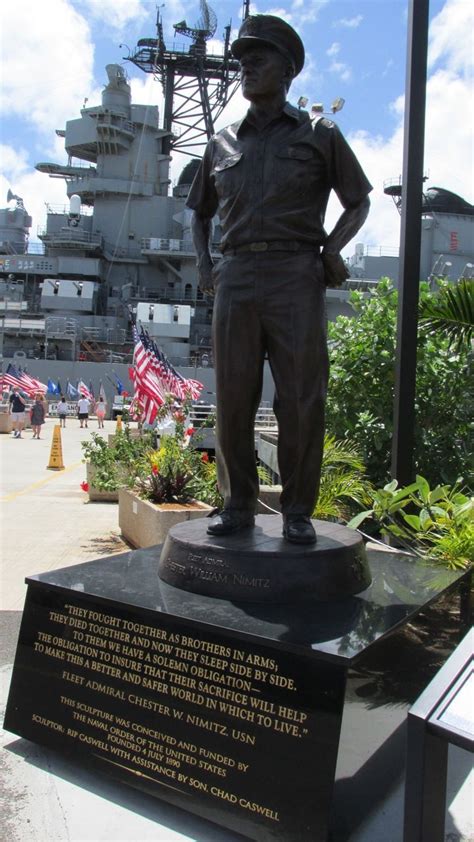 Photo: Fleet Admiral Chester W. Nimitz, USN Statue