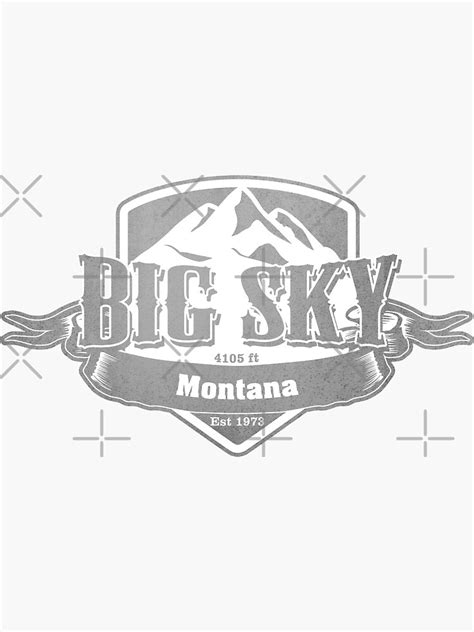 "Big Sky Montana Ski Resort" Sticker for Sale by CarbonClothing | Redbubble