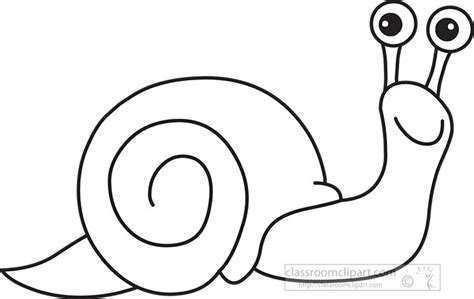 Insect Clipart Clipart - snail-insects-black-white-outline-clipart - Classroom Clipart