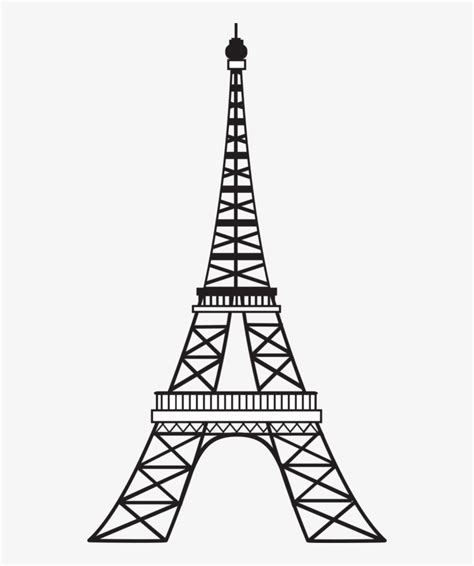 Eiffel Tower Clipart Black And White - Eiffel Tower Clip Art Transparent PNG - 518x900 - Free ...