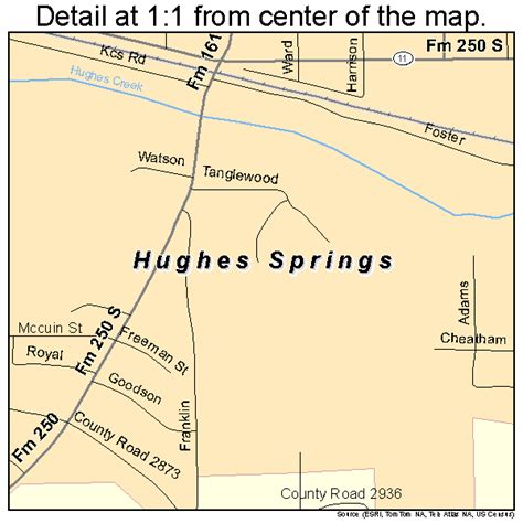 Hughes Springs Texas Street Map 4835300