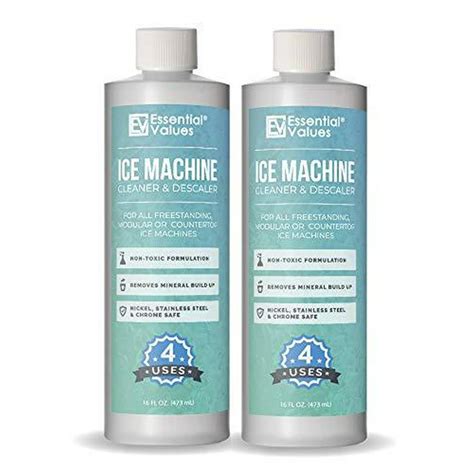 2-Pack Essential Values Ice Machine Cleaner 16 fl oz, Nickel Safe Descaler | Ice Maker Cleaner ...