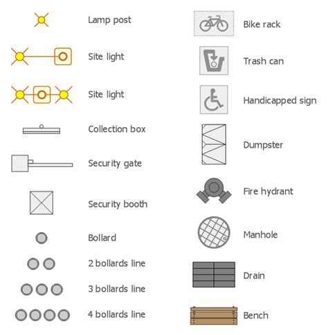 Design elements - Site accessories | Architectural Design Bench Symbol