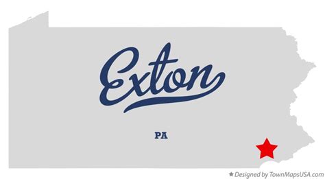 Map of Exton, PA, Pennsylvania