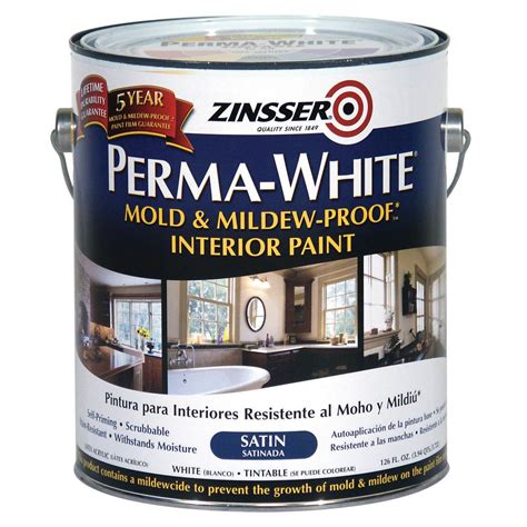 Zinsser Perma-White 1 gal. Mold & Mildew-Proof Satin Interior Paint (2-Pack)-02711 - The Home Depot