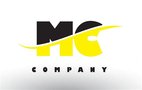 MC M C Black and Yellow Letter Logo with Swoosh. 5039936 Vector Art at ...