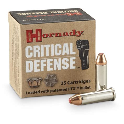 Hornady Critical Defense, .38 Special, FTX, 110 Grain, 25 Rounds ...