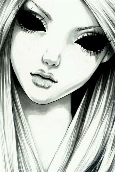 Horror girl | Scary drawings, Dark art drawings, Creative painting