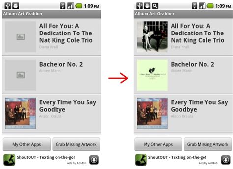 Album Art Grabber for Android... grabs missing album art - mobiputing