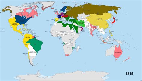 A map of the world in 1815 [4500 × 2592]. : MapPorn