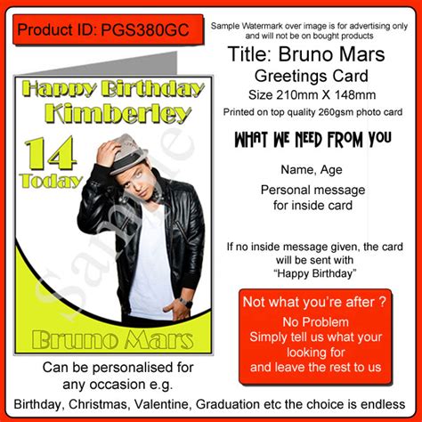 22 Best Ideas Bruno Mars Birthday Card - Home Inspiration and Ideas | DIY Crafts | Quotes ...