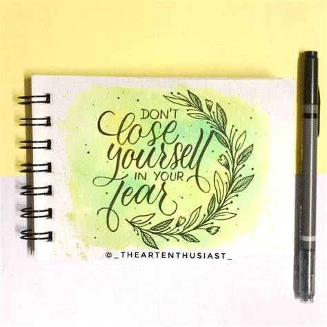 Fear Calligraphy Quote | Watercolor calligraphy quotes, Modern ...