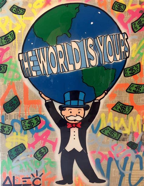 Alec Monopoly - The world is yours - Eden Fine Art Gallery | Pop art wallpaper, Mini canvas art ...