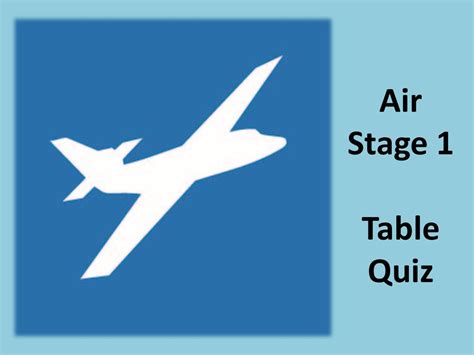 Air Stage 1 Table Quiz. - ppt download