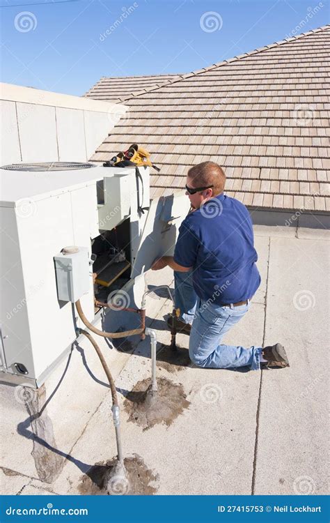 Air Conditioner Repair stock image. Image of construction - 27415753