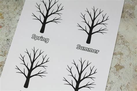 Four Seasons Tree Craft (FREE Template) - Crafts on Sea