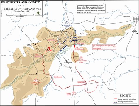 Map of the Battle of the Brandywine - September 11, 1777