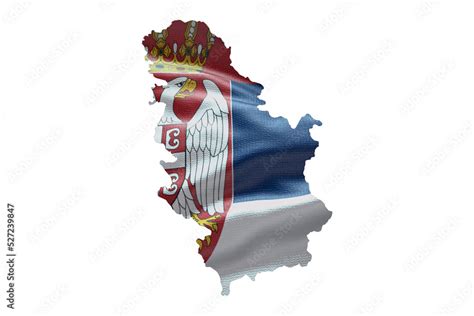 Serbia map outline icon. PNG alpha channel. Country with national flag Stock Illustration ...