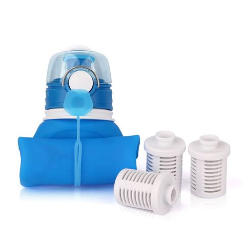 collapsible water bottle with filter, Active carbon filter water bottle ...