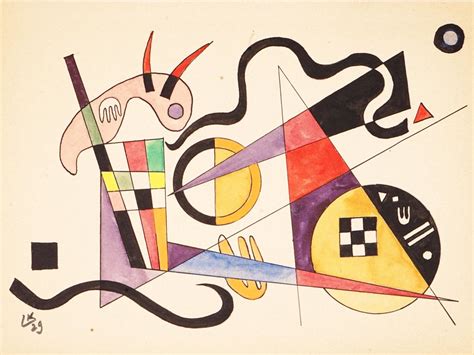 Wassily Kandinsky | A WASSILY KANDISKY MIXED MEDIA ABSTRACT PAINTING ...