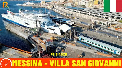 Cab Ride Messina - Villa San Giovanni - crossing the straits of Messina on the train ferry ...