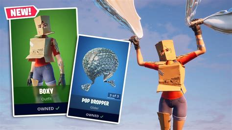 NEW BOXY Skin + POP DROPPER Glider Gameplay in Fortnite! - YouTube