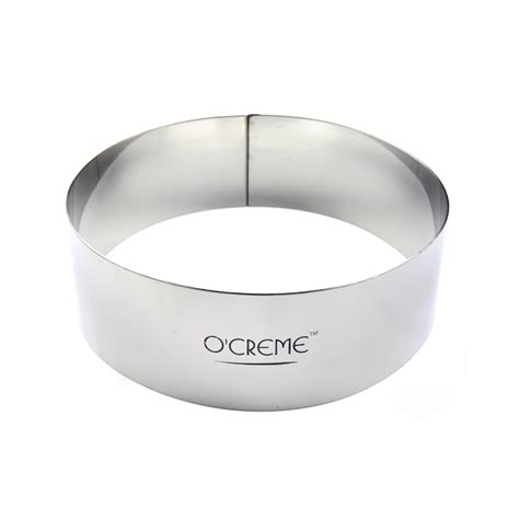 O'Creme Stainless Steel Round Cake Ring, 6 x 2 High Cake Rings - BakeDeco.Com