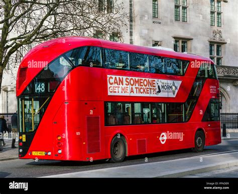 London Double Decker Bus Side View