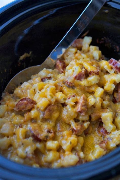 Crockpot Smoked Sausage & Hash Brown Casserole - Lauren's Latest