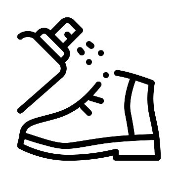 Gambar Vektor Ikon Sepatu Cat Semprot, Boot, Garis Besar, Sederhana PNG dan Vektor dengan ...