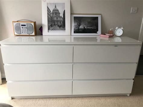 IKEA large glass topped bedroom chest of drawers | in Wimbledon, London | Gumtree