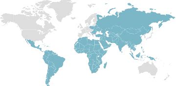 Liste des 152 pays en développement