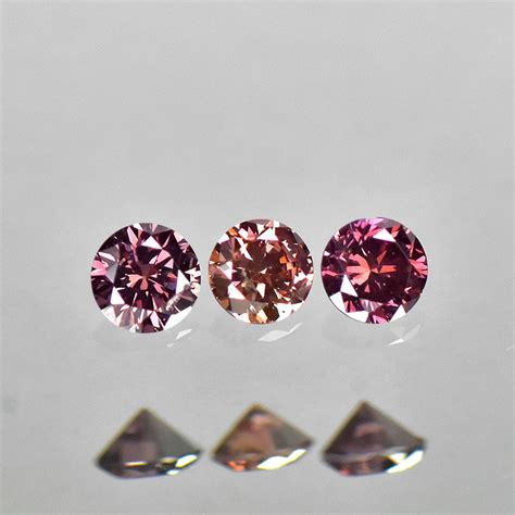 NR 0.07 Cts Natural Purple Pink Diamond Round Shape Diamond GR931