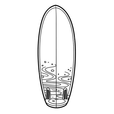 Surfboard Outline Drawing