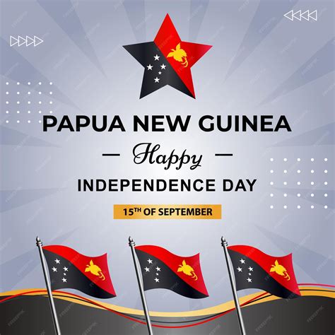 Premium Vector | Papua new guinea poster banner for independence day