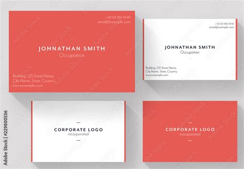 Business Card Layout Stock Template | Adobe Stock