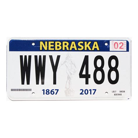 2023 Nebraska #WWY488 | Warehouse Of License Plates