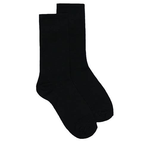 BodyFit Black Cotton School Socks