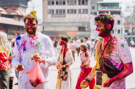 Holi Festival ! Happy Holi Celebration in Nepal Editorial Photography - Image of expression ...