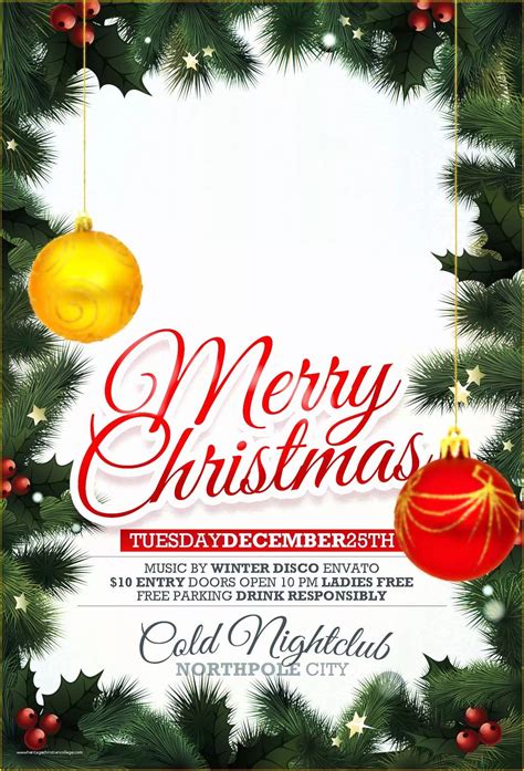 Free Printable Christmas Party Invitation Templates