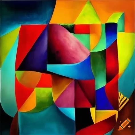 Abstract cubist art