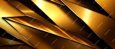 Premium AI Image | Golden geometric background