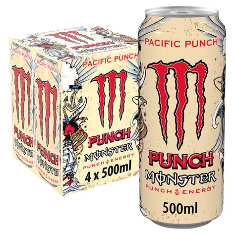 Monster Pacific Punch Energy Drink 4 x 500ml | Sports & Energy Drinks | Iceland Foods