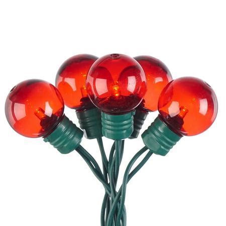 Holiday Time 57 ft, 100 Count Red LED Super Bright G30 Christmas Lights - Walmart.com - Walmart.com