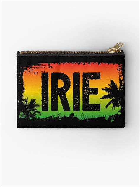 IRIE Rasta Flag Colours and Palm Trees Zipper Pouch by HotHibiscus | Flag colors, Rasta flag, Rasta