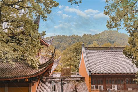 View Of Lingyin Temple Temple In The Afternoon Background, Hangzhou, Scenic Spot, History ...