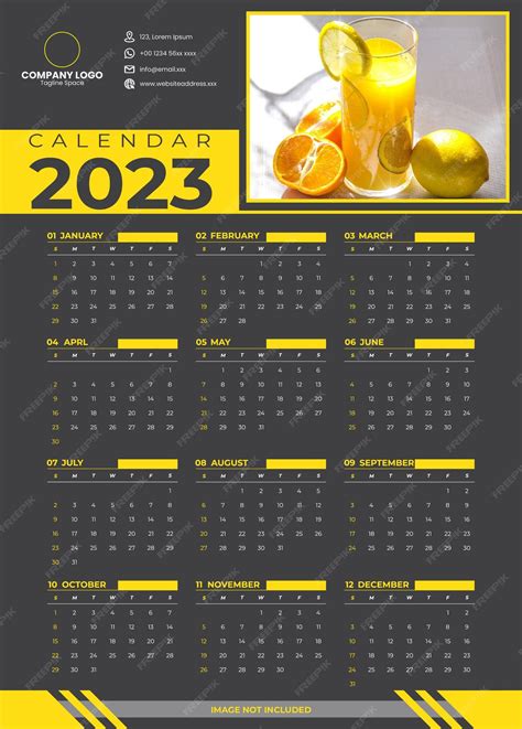 Premium Vector | 2023 new year calendar template