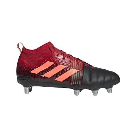 Adidas Kakari X-Kevlar Soft Ground Rugby Boots-Black/Red - Rugby City