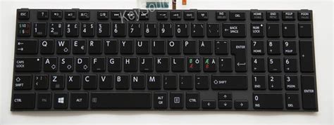 QWERTY SWEDISH/NORWEGIAN/DANISH/FINNISH keyboard for Toshiba Satellite Pro C800 C850 C870 C855 ...